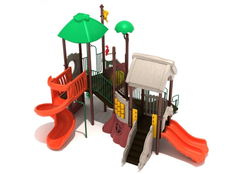 Kicking Kangaroo Playground Structure with Games, Climbers and Slides