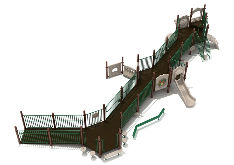 Mount Rainier Playground Structure with Interactive Games, Slides and Climbers