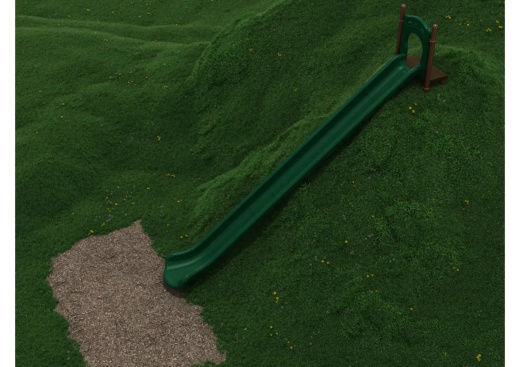 22-Foot Single Straight Embankment Slide - Safe and Fun for Kids