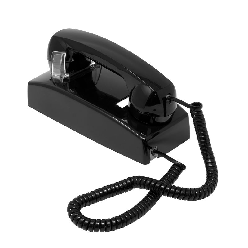 2554 Style Wall Phone No-Dial (Black)