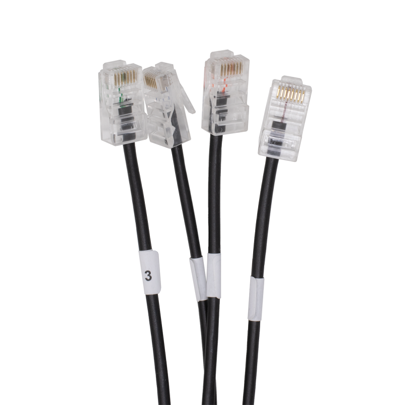 Qwik 15' 4X4 Rj-45 To Blunt Cable