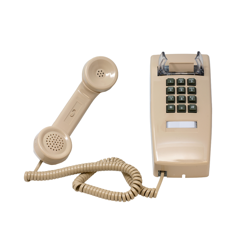 2554 Style Wall Phone With Keypad (Ivory)