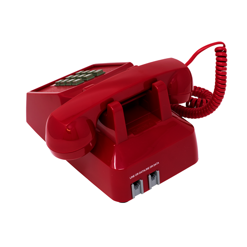 2500 Style Desk Phone With Keypad (Red)
