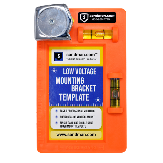 Low Voltage Mounting Template with Levels and Tape Measure