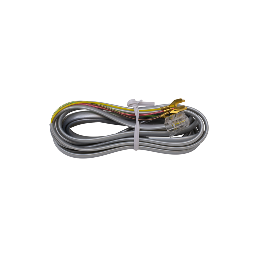 7' 4 Conductor (6P4c) Silver Spade To Modular Telephone Line Cord