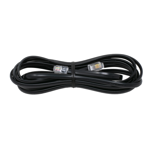 6.5' Black 4 Conductor (6P4c) Telephone Line Cord