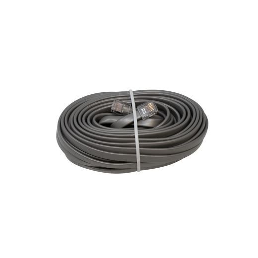 25' 6 Conductor (6P6c) Silver Telephone Line Cord