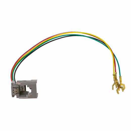 623P-4 Modular Line Cord Jack - 6P4C Female Jack with Spades