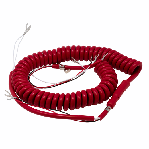 6' Red 4 Conductor Spade To Spade Handset Cord