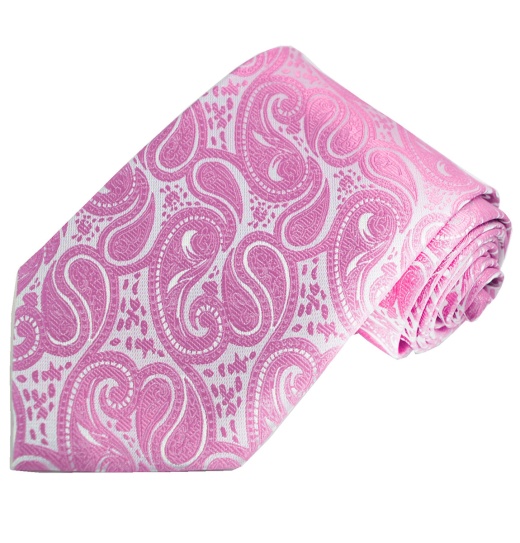 Classic Formal Pink Paisley Necktie - Regular Tie by Vittorio Farina