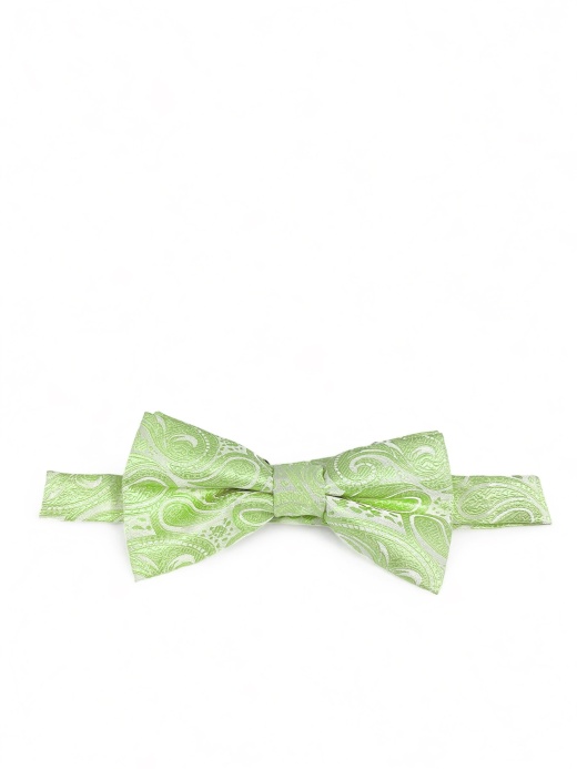 Classic Formal Mint Paisley Bow Tie - Pre-Tied