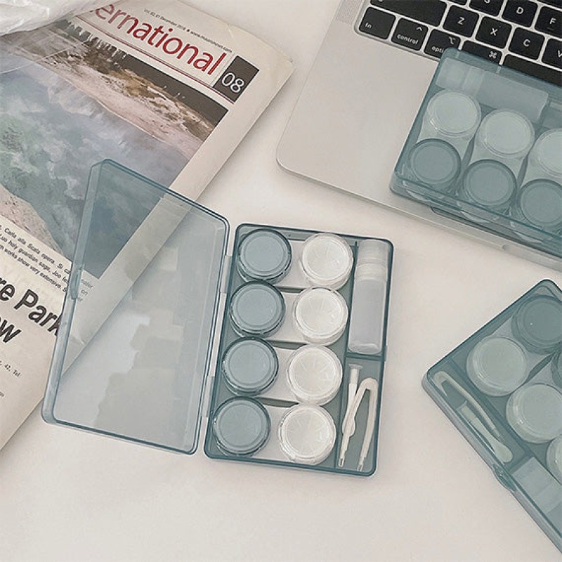 4-In-1 Tinted Transparent Contact Lens Storage Case