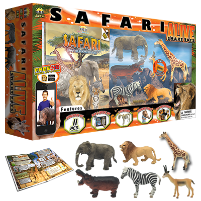 Popar Safari Alive 4D Smart Toys & App-11 Pc Set
