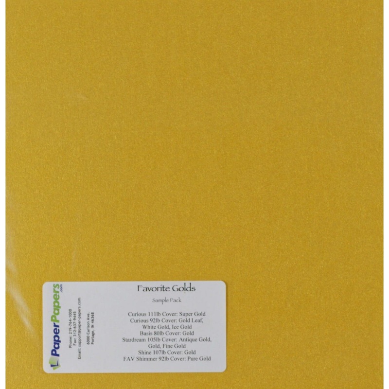 Shine (Light) GOLD - Shimmer Metallic Card Stock Paper - 8.5 x 11 - 107lb  Cover (290gsm) - 25 PK [dd]