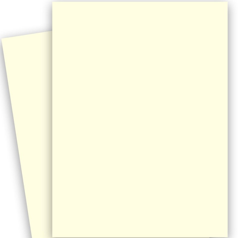 Clearance] BASIS COLORS - 8.5 x 11 CARDSTOCK PAPER - Light Yellow - 80LB  COVER - 100 PK