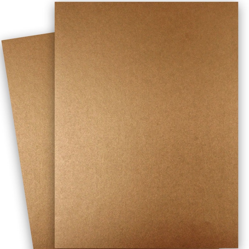 Shine BRONZE - Shimmer Metallic Card Stock Paper - 8.5 x 11