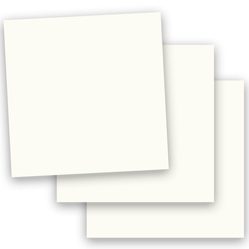 Popular WHIP CREAM 12X12 (Square) Paper 65C Lightweight Cardstock - 50 PK  -- Econo 12-x-12 Square Card Stock Paper - Professional and DIY Projects