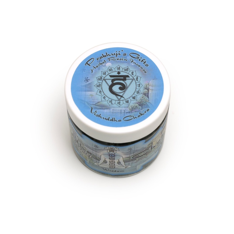 Resin Incense Throat Chakra Vishuddha - Communication And Responsibility - 2.4Oz Jar