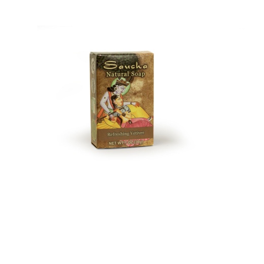 Saucha Natural Soap Bar - Refreshing Vetiver Travel Size 1 Oz (30G)