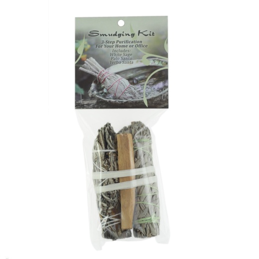 Smudging Kit Palo Santo, Sage, Yerba Santa - Environmental Purification with 3-Step Purification Instructions
