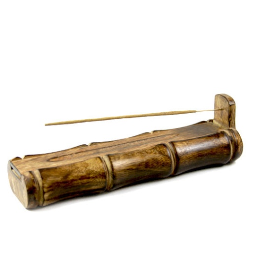 Incense Burner - Bamboo Holder And Storage by Prabhuji's Gifts