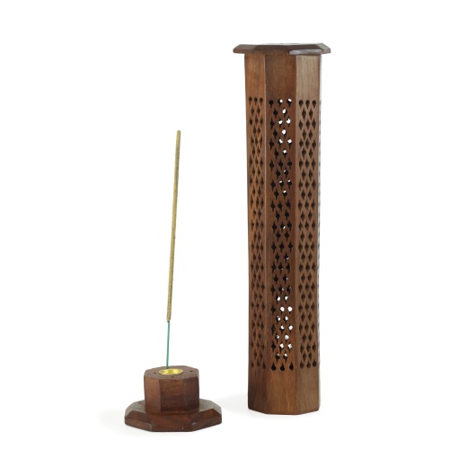 Wooden Decorative Incense Burner Tower by Prabhuji's Gifts