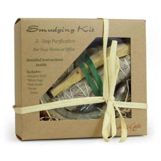 Smudging Kit Palo Santo - Sage - Yerba Santa - Abalone Shell - With Purification Instruction Booklet