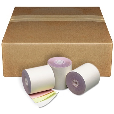 Hawaii/Alaska 3" X 67' 3-Ply White/Canary/Pink Paper Rolls 50/Box