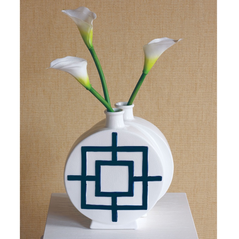 Round Key Blue Vase