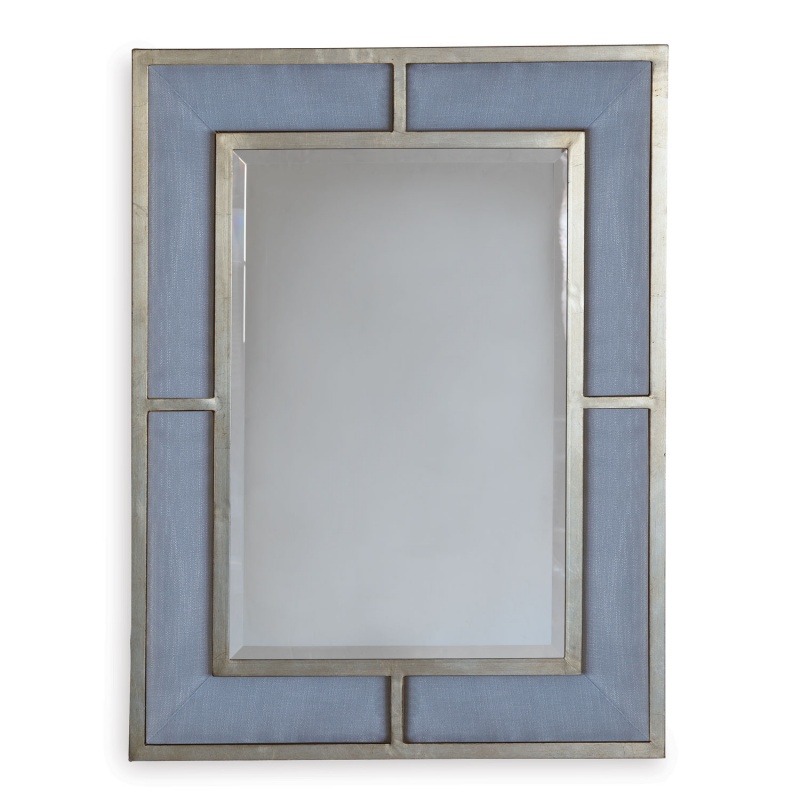 Bedford Silver Marine Blue Mirror