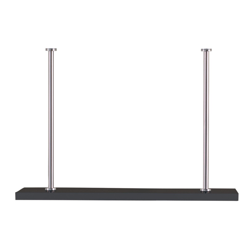 Marais Additional Shelf Black/Nickel Kit 24"w