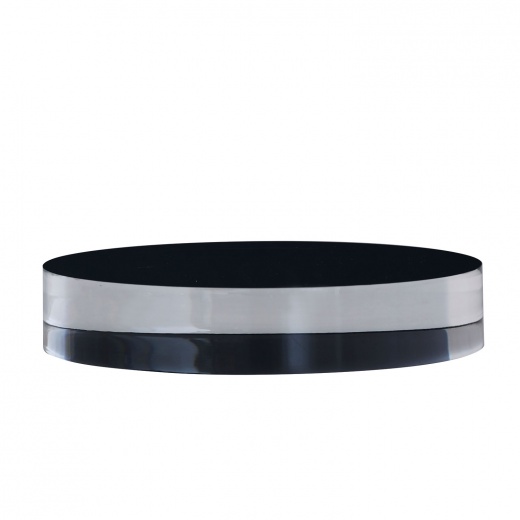Onyx Lucite Stand - Round 5"D X 1"H (Set Of 2)