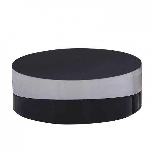 Onyx Lucite Stand - Round 6"D X 2"H (Set Of 2)