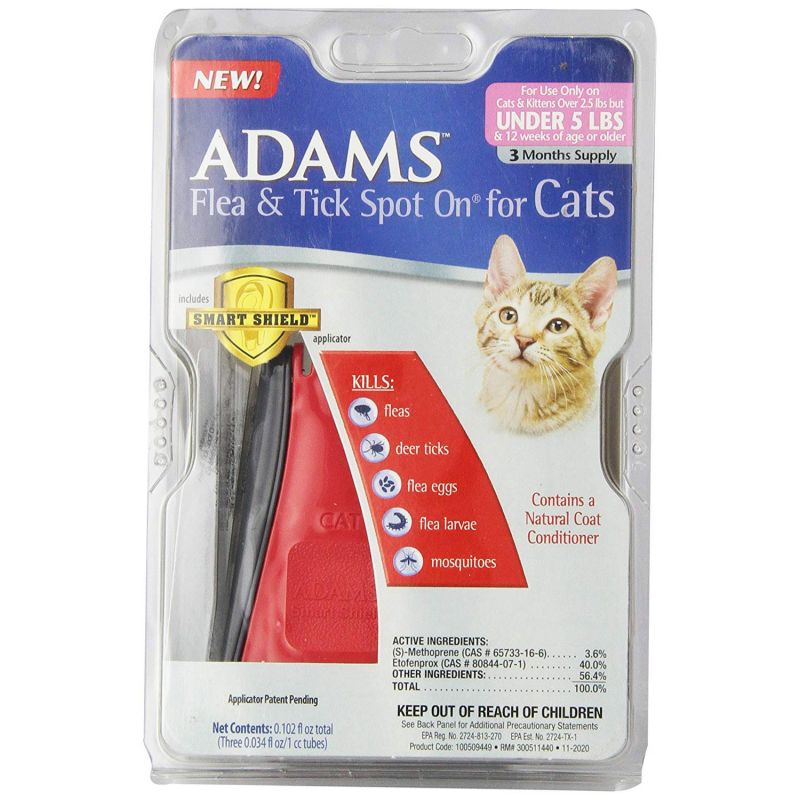 Flea And Tick Spot On Cats Under 5 Lbs. 3 Month Supply