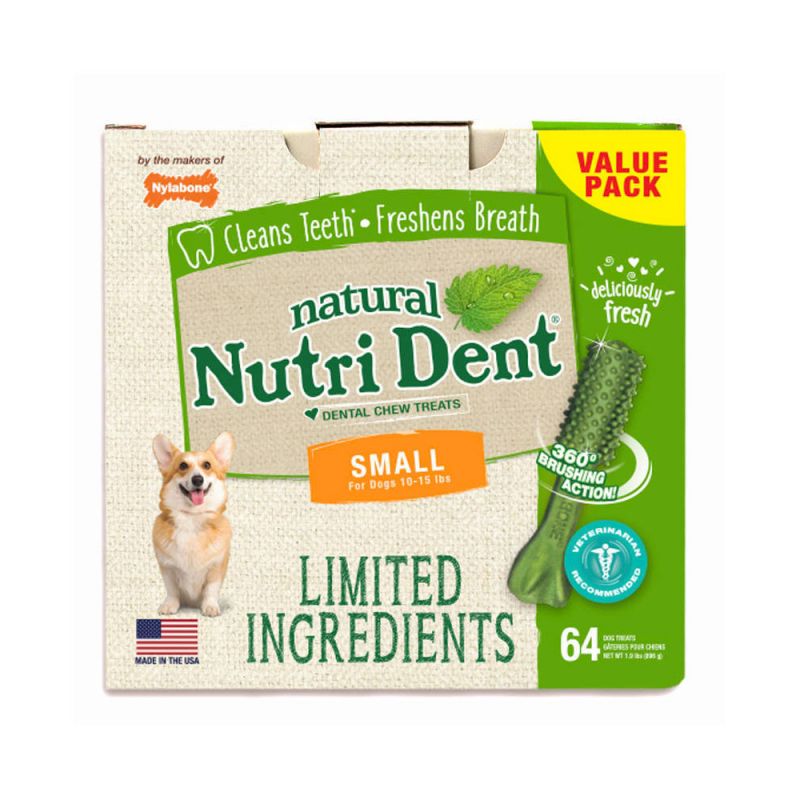 Nutri Dent Limited Ingredient Dental Chews Fresh Breath Small 64 Count