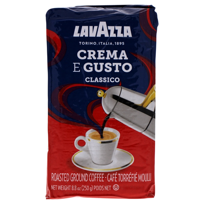 Crema E Gusto Classico Roast Ground Coffee By Lavazza For Unisex - 8.8 Oz Coffee