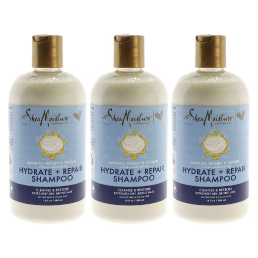 Shea Moisture Manuka Honey and Yogurt Hydrate Plus Repair Shampoo - 13 oz (Pack of 3)