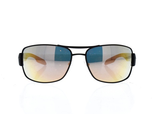 Prada SPS 54I TIG-2D2 Grey Rubber-Grey Rose Gold Sunglasses for Men