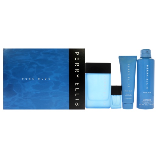 Perry Ellis Pure Blue for Men - 4 Pc Gift Set