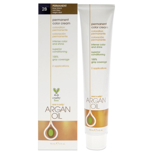 Argan Oil Permanent Color Cream - 2B Blue Black by One N Only
