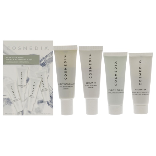 Even Skin Tone Essentials Kit by Cosmedix - 4 Piece Brightening Set