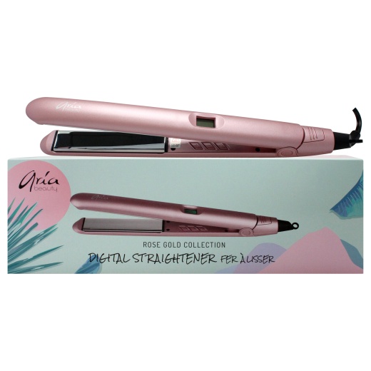 Digital Hair Straightener - Rose Gold By Aria Beauty For Women