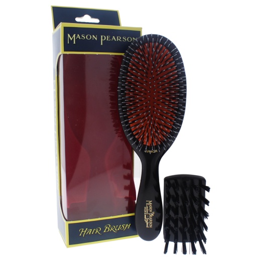 Mason Pearson Junior Bristle And Nylon Brush - Bn2 Dark Ruby