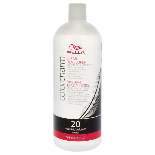 Color Charm 20 Volume Clear Developer by Wella - 32 Oz Lightener for Unisex