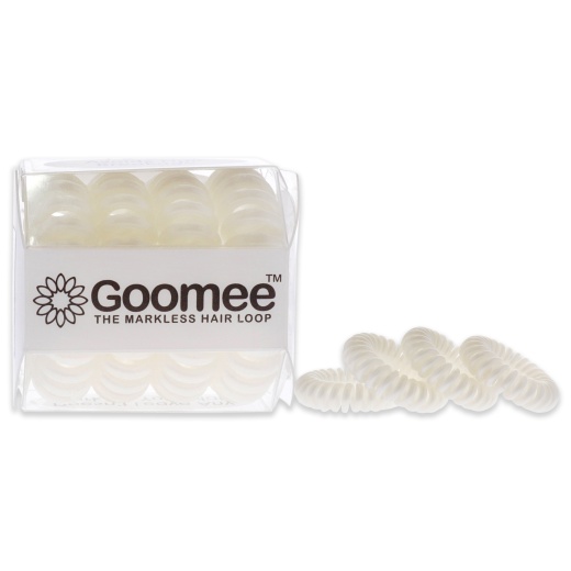 Markless Hair Loop Set - Pearly White By Goomee For Women - 4 Pc Hair Tie