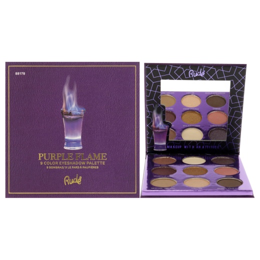 Cocktail Party 9 Eyeshadow Palette - Purple Flame by Rude Cosmetics