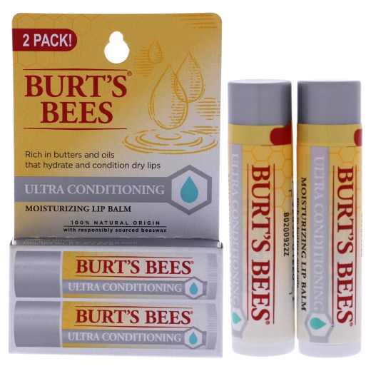 Ultra Conditioning Lip Balm Twin Pack by Burts Bees for Unisex