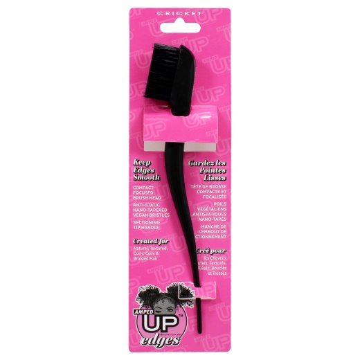 Amped Up Edges Brush - Black by Cricket | Unisex Hair Styling Tool