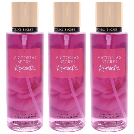 Romantic Fragrance Mist by Victoria's Secret for Women - 8.4 Oz Fragrance Mist - Pack of 3