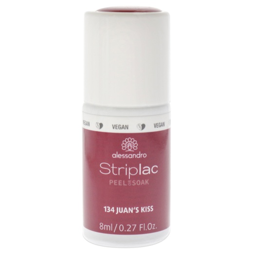 Striplac Peel Or Soak - 134 Juans Kiss By Alessandro For Women - 0.27 Oz Nail Polish